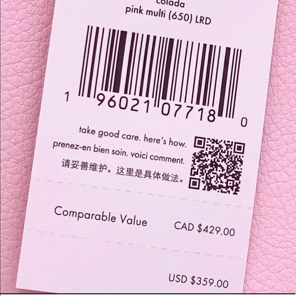 NWT Kate Spade Reversible Pineapple graphic pink Tote Bag - Picture 10 of 12